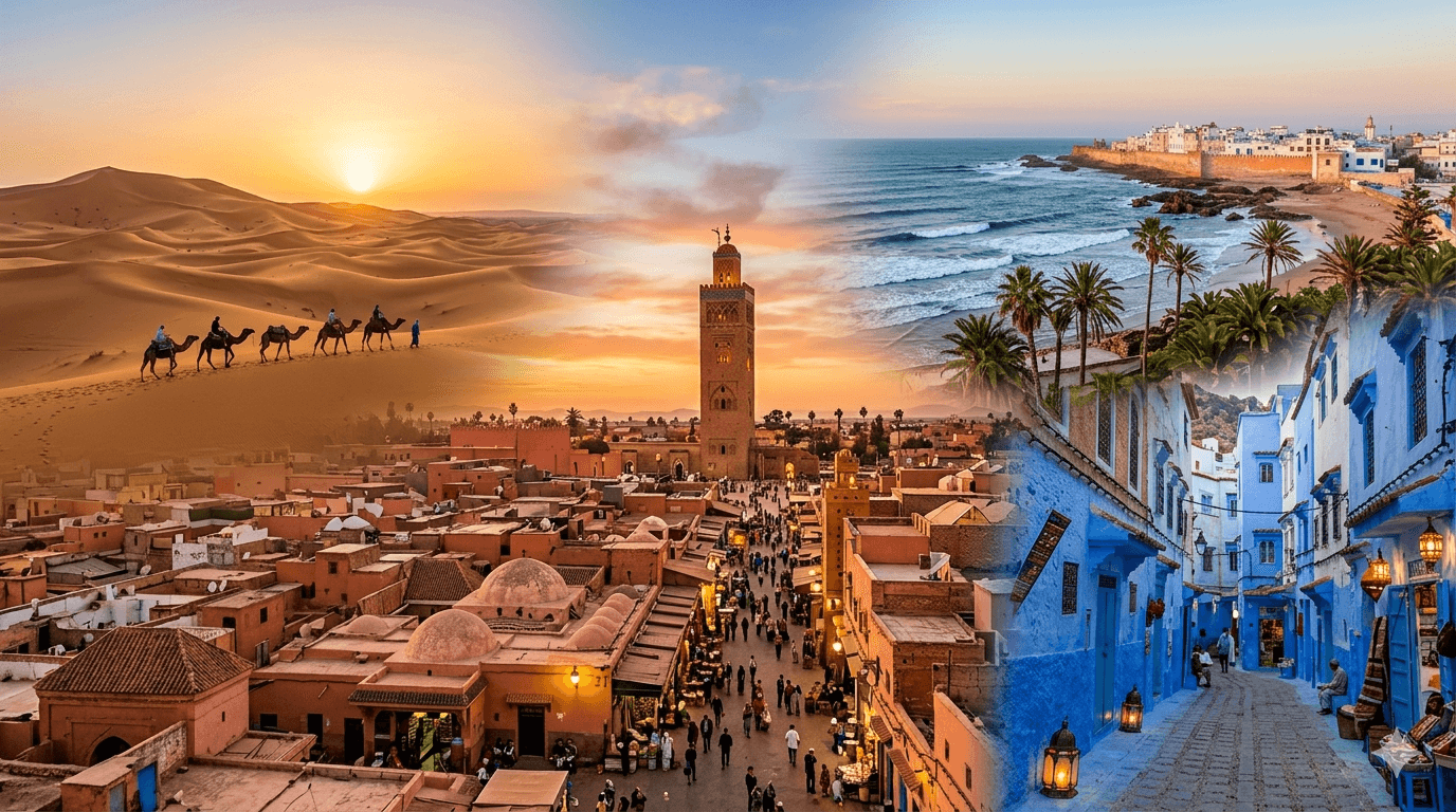 best places to visit in Morocco – Marrakech, Sahara Desert, Chefchaouen and the Atlantic coast