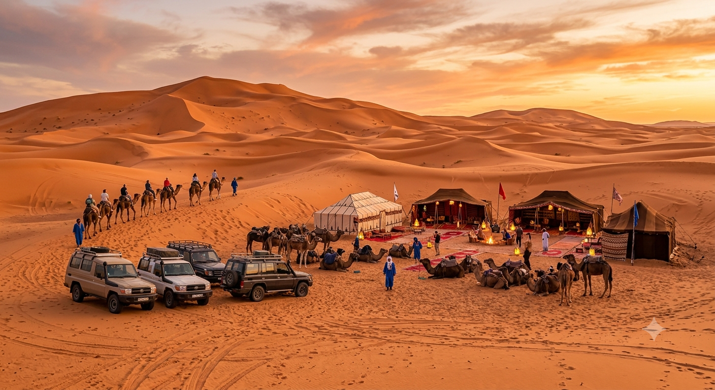 Marrakech to the Sahara Desert - Road trip to Merzouga dunes Morocco